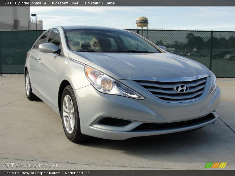 Iridescent Silver Blue Metallic / Camel 2011 Hyundai Sonata GLS