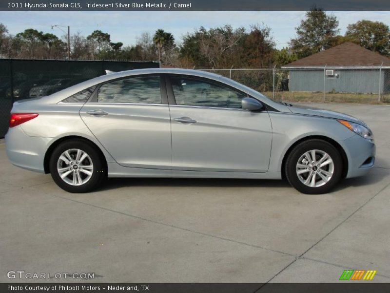 Iridescent Silver Blue Metallic / Camel 2011 Hyundai Sonata GLS