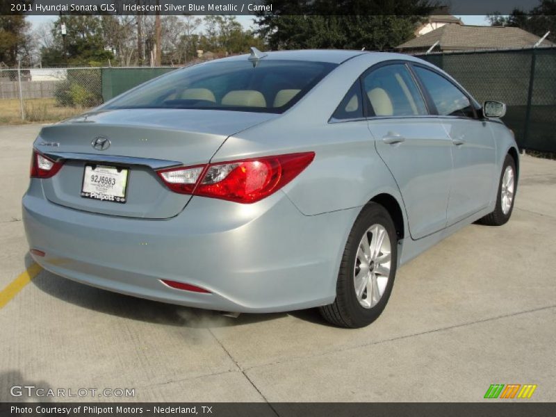Iridescent Silver Blue Metallic / Camel 2011 Hyundai Sonata GLS