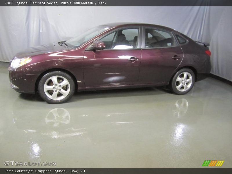 Purple Rain Metallic / Black 2008 Hyundai Elantra SE Sedan