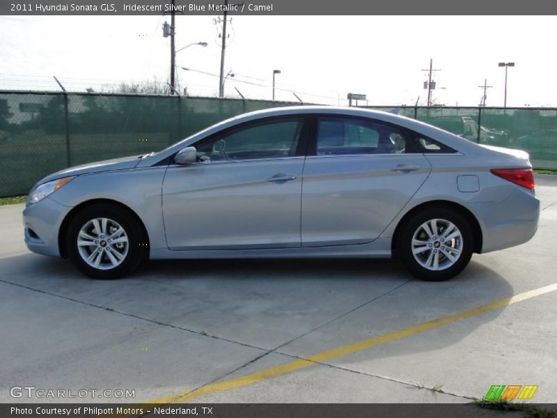 Iridescent Silver Blue Metallic / Camel 2011 Hyundai Sonata GLS