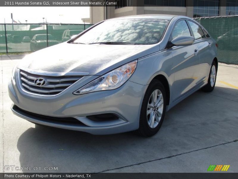Iridescent Silver Blue Metallic / Camel 2011 Hyundai Sonata GLS