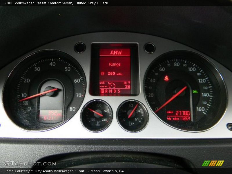 United Gray / Black 2008 Volkswagen Passat Komfort Sedan