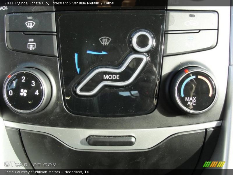 Iridescent Silver Blue Metallic / Camel 2011 Hyundai Sonata GLS