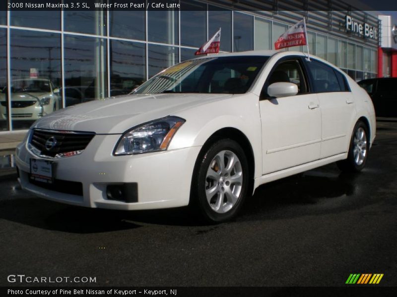 Winter Frost Pearl / Cafe Latte 2008 Nissan Maxima 3.5 SL
