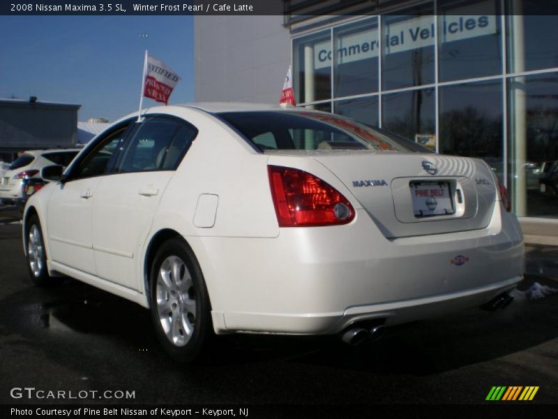 Winter Frost Pearl / Cafe Latte 2008 Nissan Maxima 3.5 SL