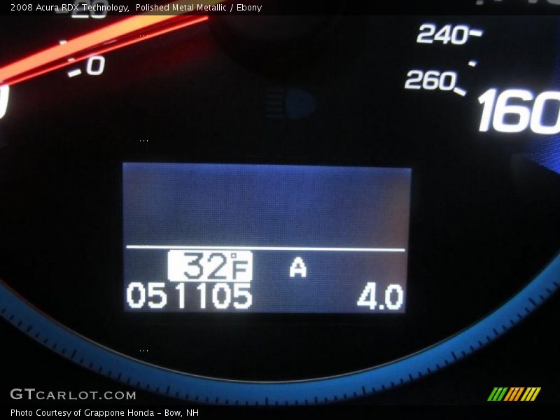 Polished Metal Metallic / Ebony 2008 Acura RDX Technology