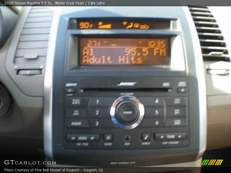 Winter Frost Pearl / Cafe Latte 2008 Nissan Maxima 3.5 SL