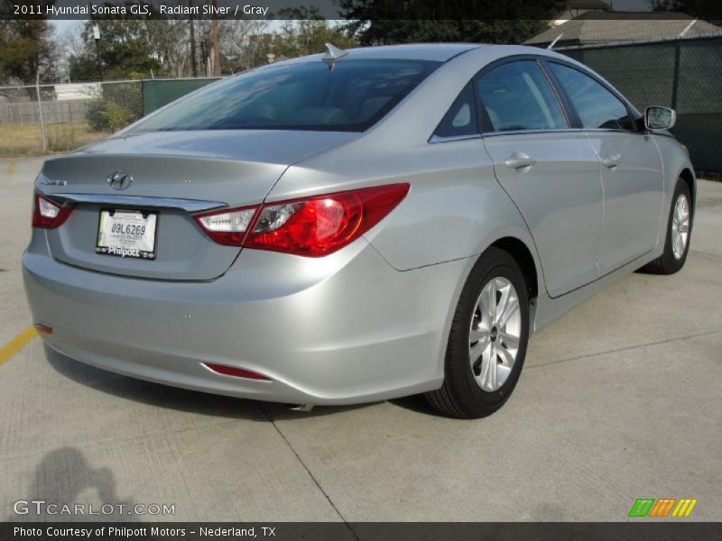 Radiant Silver / Gray 2011 Hyundai Sonata GLS