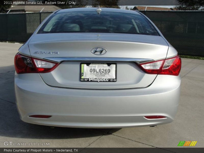 Radiant Silver / Gray 2011 Hyundai Sonata GLS