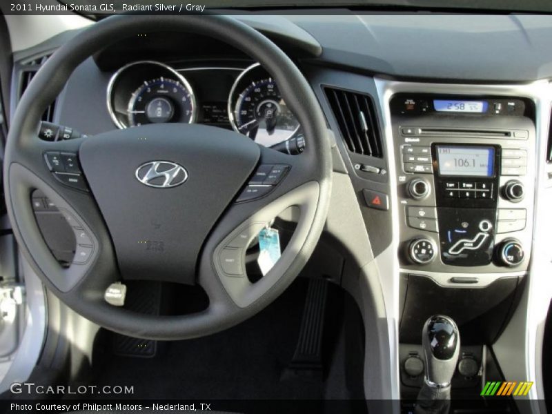 Radiant Silver / Gray 2011 Hyundai Sonata GLS