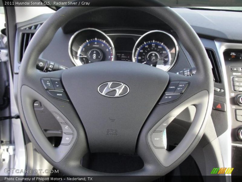 Radiant Silver / Gray 2011 Hyundai Sonata GLS