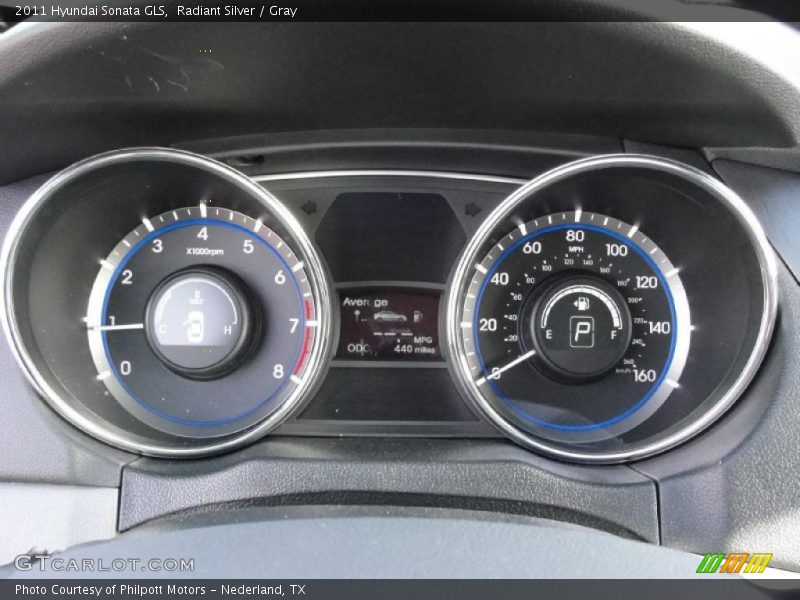 Radiant Silver / Gray 2011 Hyundai Sonata GLS