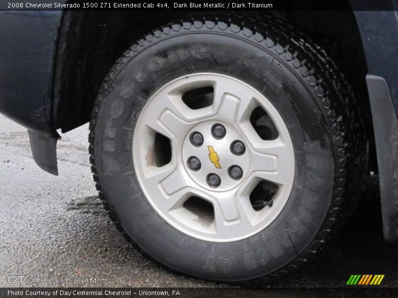 Dark Blue Metallic / Dark Titanium 2008 Chevrolet Silverado 1500 Z71 Extended Cab 4x4