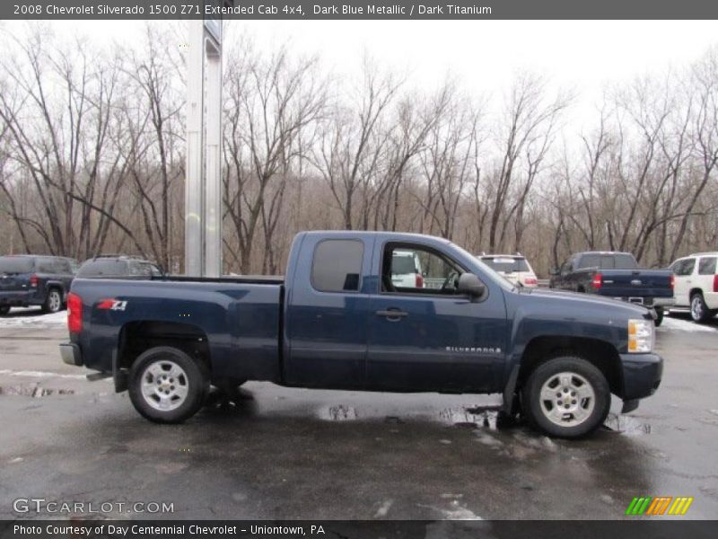 Dark Blue Metallic / Dark Titanium 2008 Chevrolet Silverado 1500 Z71 Extended Cab 4x4