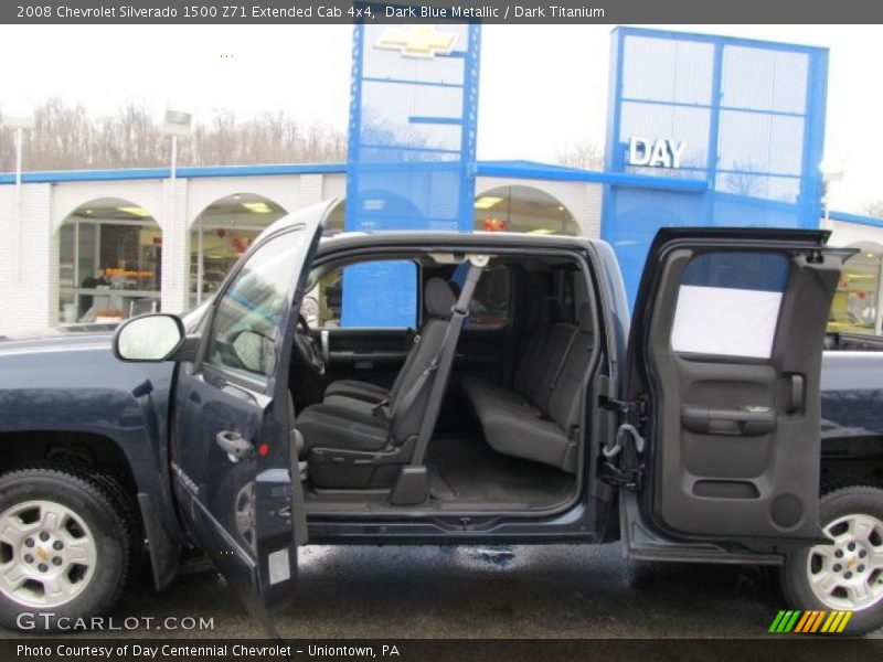 Dark Blue Metallic / Dark Titanium 2008 Chevrolet Silverado 1500 Z71 Extended Cab 4x4