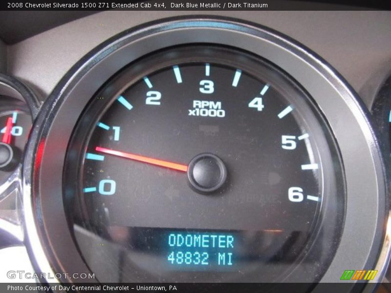 Dark Blue Metallic / Dark Titanium 2008 Chevrolet Silverado 1500 Z71 Extended Cab 4x4
