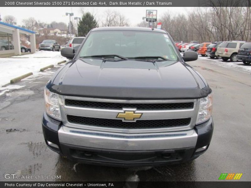 Dark Blue Metallic / Dark Titanium 2008 Chevrolet Silverado 1500 Z71 Extended Cab 4x4
