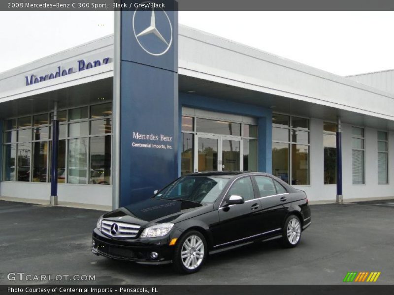 Black / Grey/Black 2008 Mercedes-Benz C 300 Sport