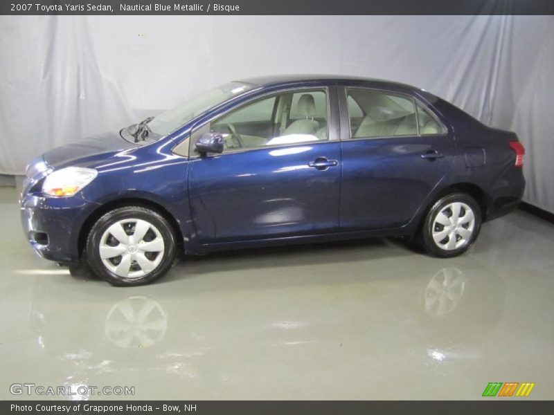 Nautical Blue Metallic / Bisque 2007 Toyota Yaris Sedan