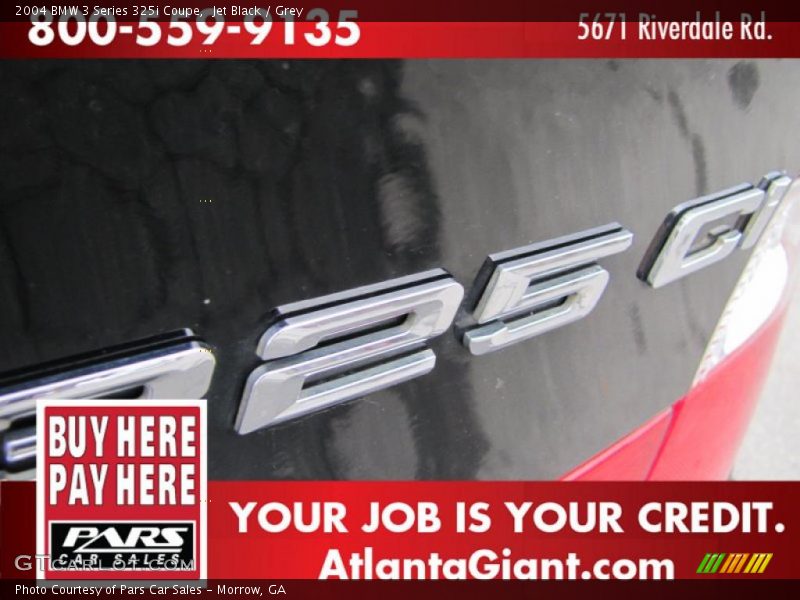 Jet Black / Grey 2004 BMW 3 Series 325i Coupe