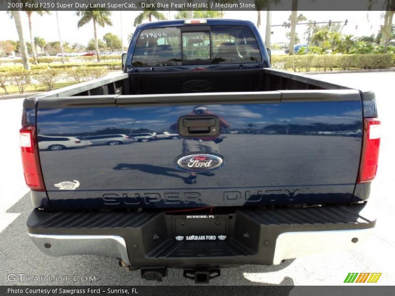 Dark Blue Pearl Metallic / Medium Stone 2008 Ford F250 Super Duty Lariat SuperCab
