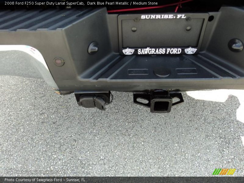 Dark Blue Pearl Metallic / Medium Stone 2008 Ford F250 Super Duty Lariat SuperCab