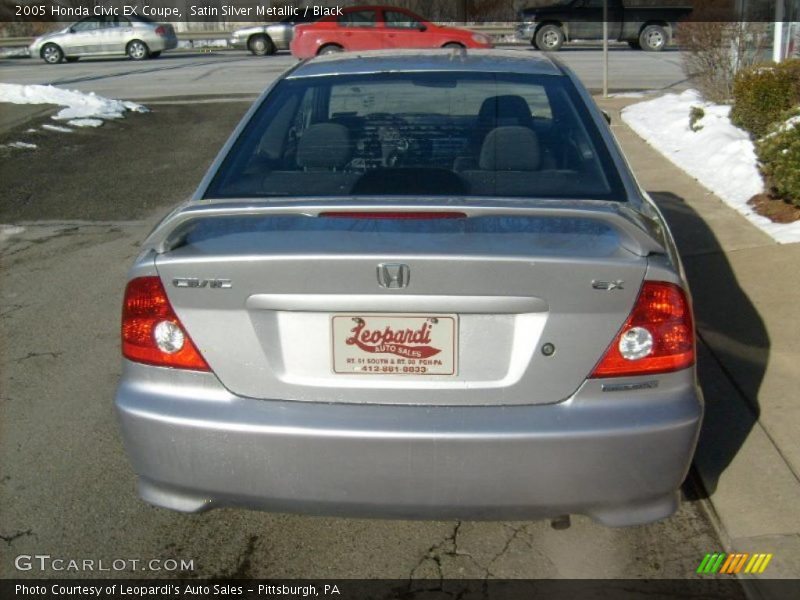 Satin Silver Metallic / Black 2005 Honda Civic EX Coupe