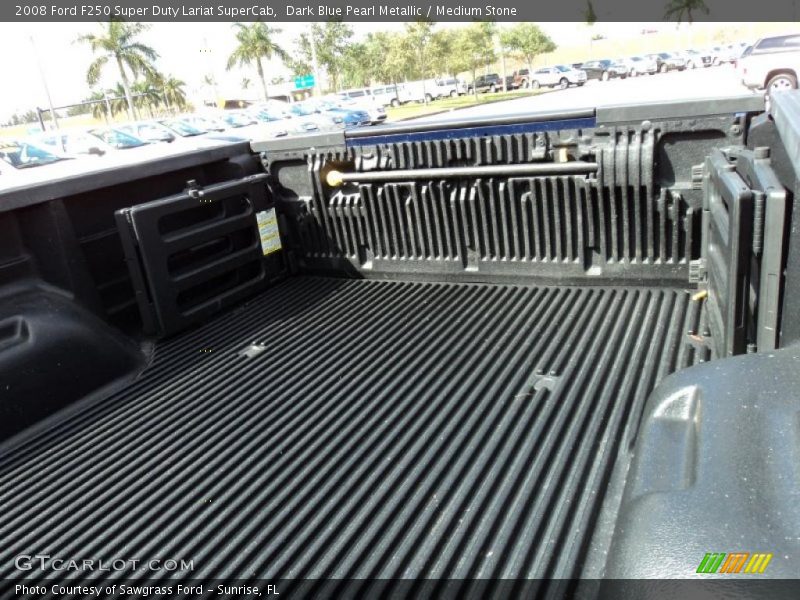 Dark Blue Pearl Metallic / Medium Stone 2008 Ford F250 Super Duty Lariat SuperCab