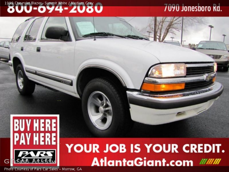 Summit White / Medium Gray 1999 Chevrolet Blazer