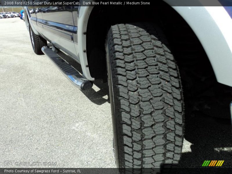 Dark Blue Pearl Metallic / Medium Stone 2008 Ford F250 Super Duty Lariat SuperCab