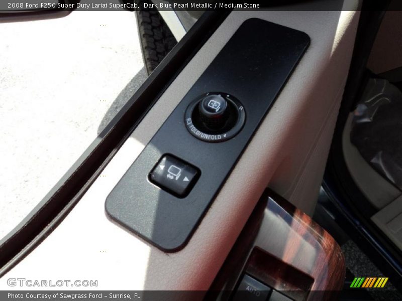 Dark Blue Pearl Metallic / Medium Stone 2008 Ford F250 Super Duty Lariat SuperCab