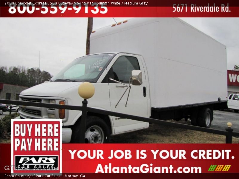 Summit White / Medium Gray 2000 Chevrolet Express 3500 Cutaway Moving Van