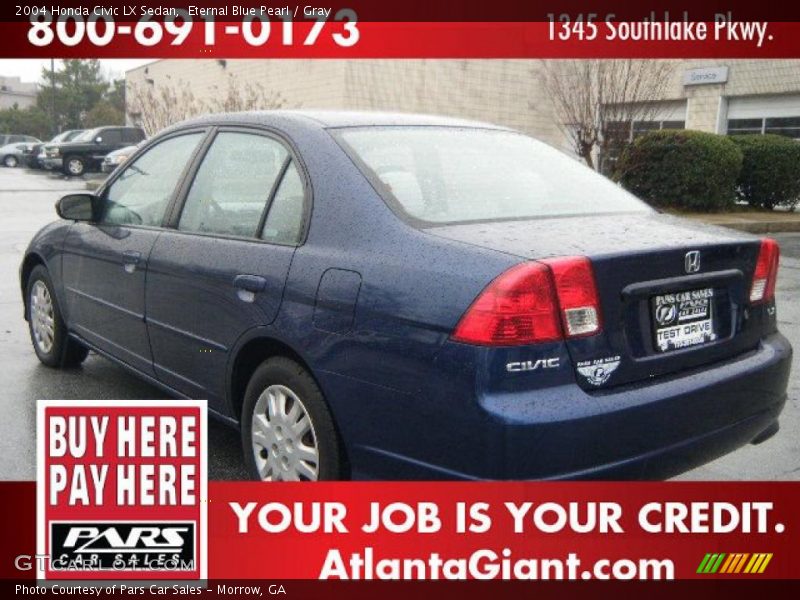 Eternal Blue Pearl / Gray 2004 Honda Civic LX Sedan