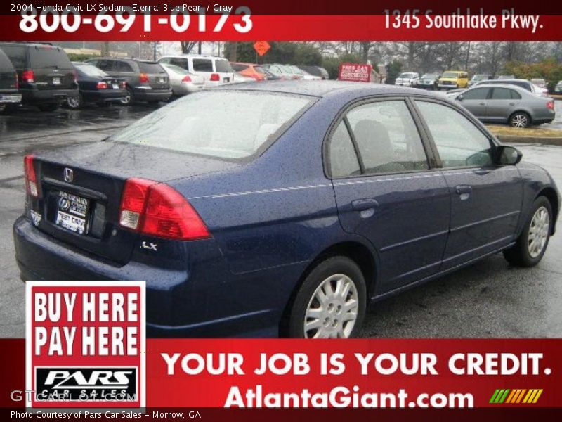 Eternal Blue Pearl / Gray 2004 Honda Civic LX Sedan