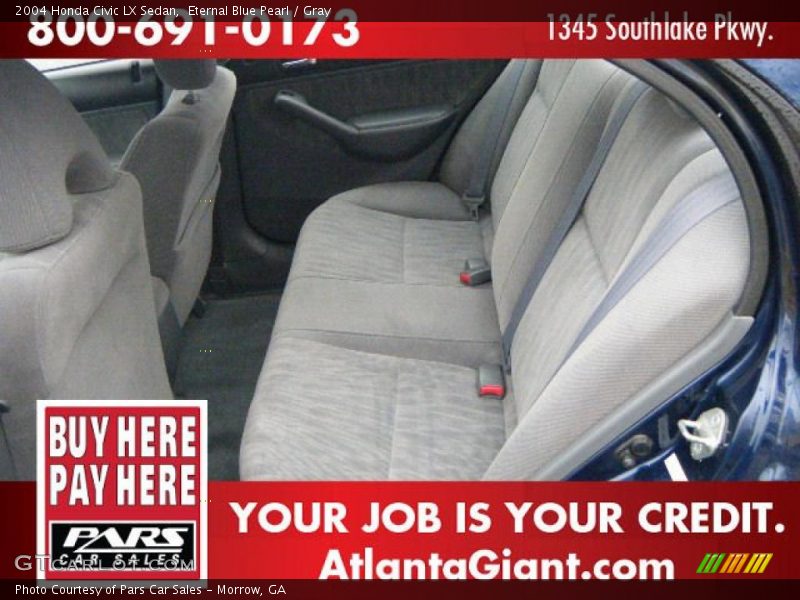 Eternal Blue Pearl / Gray 2004 Honda Civic LX Sedan