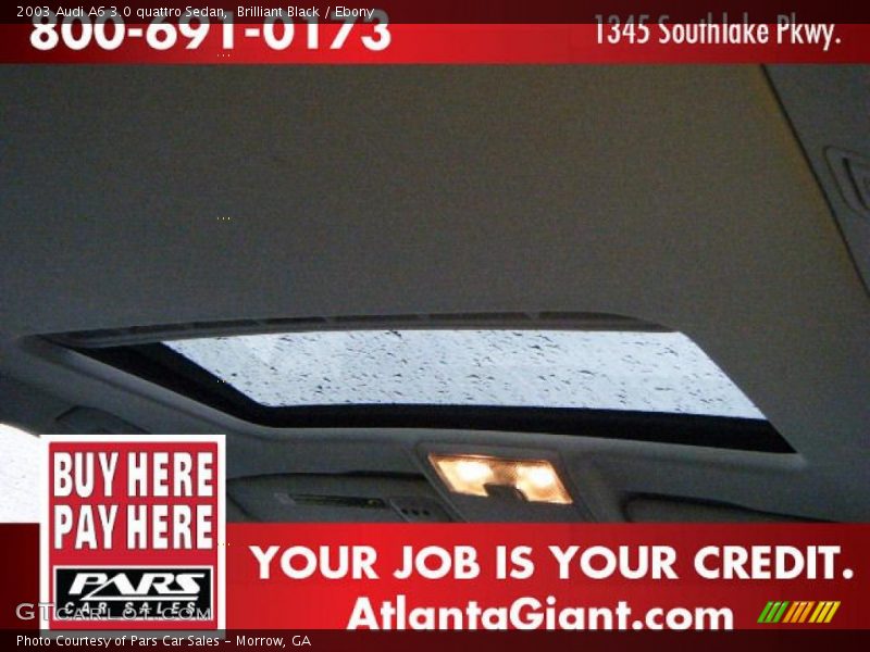 Brilliant Black / Ebony 2003 Audi A6 3.0 quattro Sedan