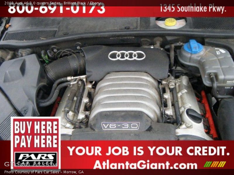 Brilliant Black / Ebony 2003 Audi A6 3.0 quattro Sedan