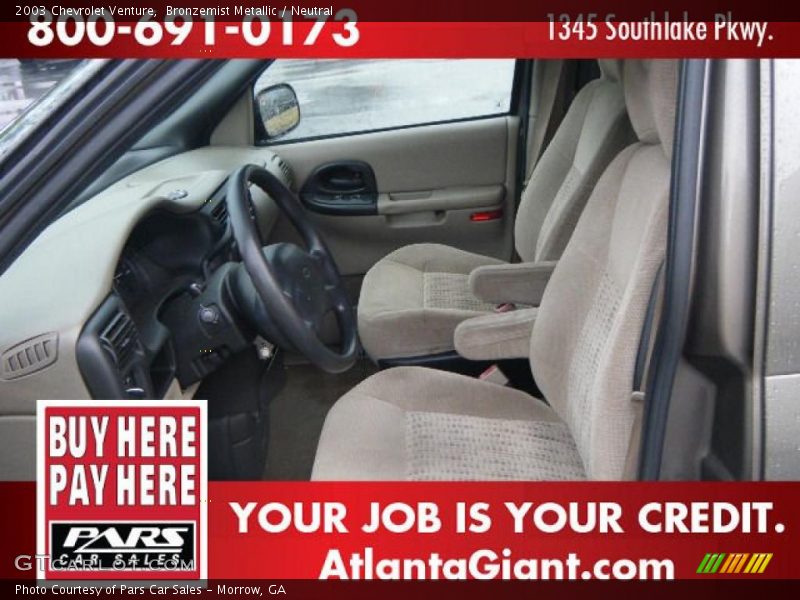 Bronzemist Metallic / Neutral 2003 Chevrolet Venture