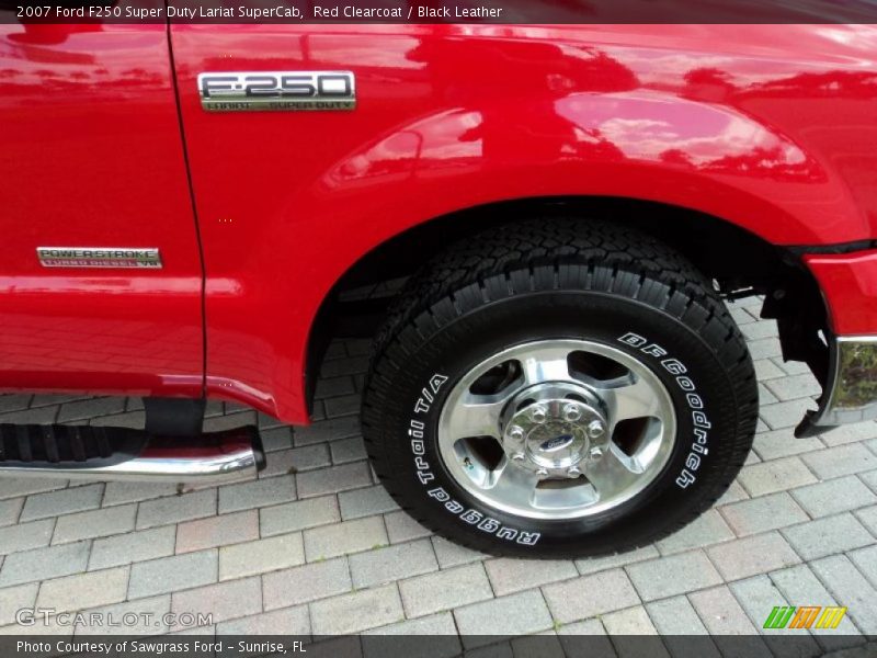 Red Clearcoat / Black Leather 2007 Ford F250 Super Duty Lariat SuperCab