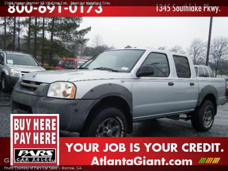 Silver Ice Metallic / Gray 2001 Nissan Frontier XE V6 Crew Cab