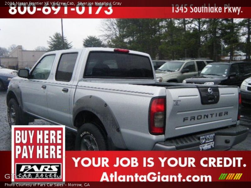 Silver Ice Metallic / Gray 2001 Nissan Frontier XE V6 Crew Cab