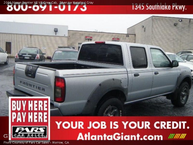 Silver Ice Metallic / Gray 2001 Nissan Frontier XE V6 Crew Cab