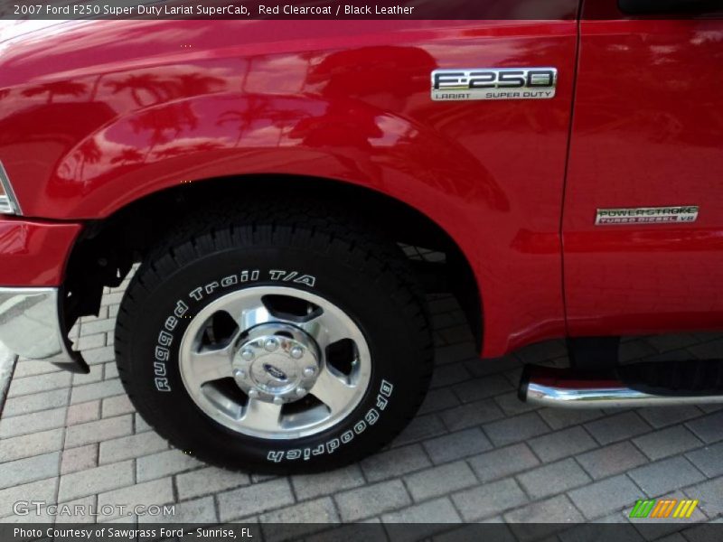 Red Clearcoat / Black Leather 2007 Ford F250 Super Duty Lariat SuperCab