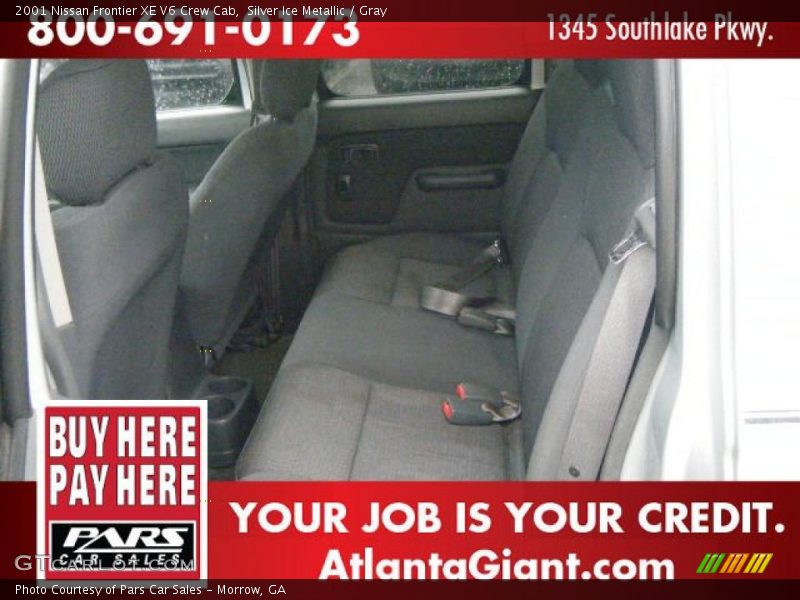 Silver Ice Metallic / Gray 2001 Nissan Frontier XE V6 Crew Cab