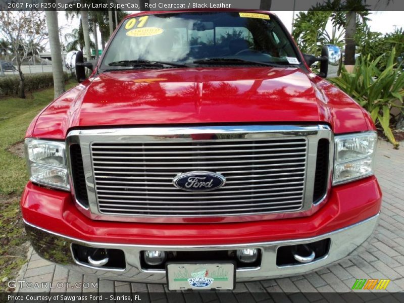 Red Clearcoat / Black Leather 2007 Ford F250 Super Duty Lariat SuperCab