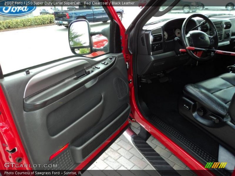 Red Clearcoat / Black Leather 2007 Ford F250 Super Duty Lariat SuperCab