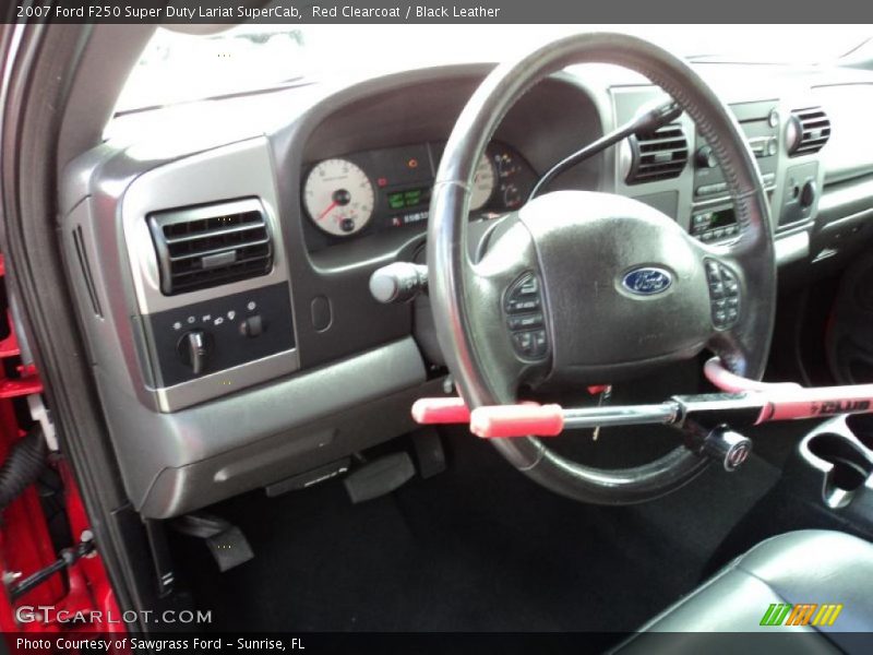 Red Clearcoat / Black Leather 2007 Ford F250 Super Duty Lariat SuperCab