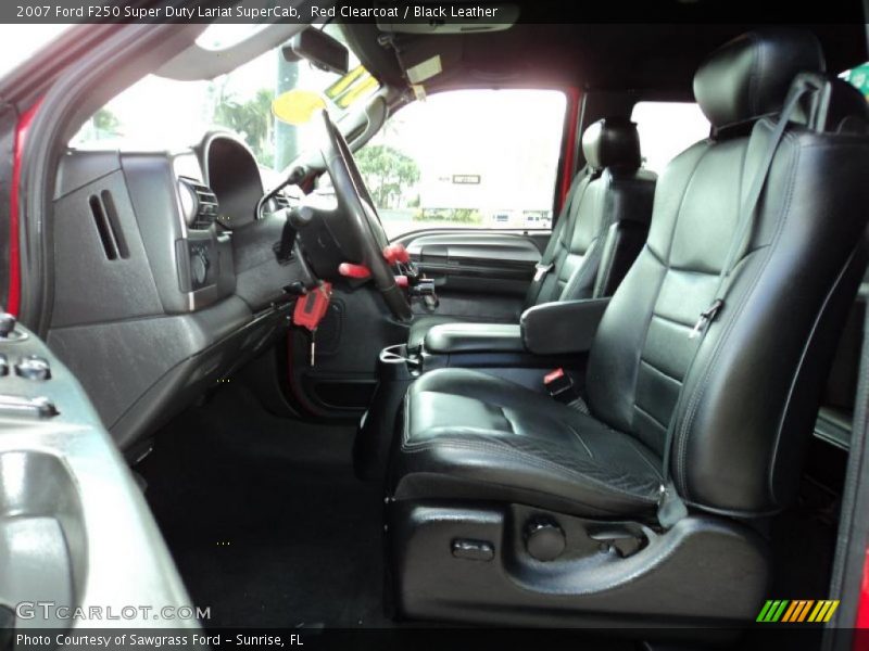  2007 F250 Super Duty Lariat SuperCab Black Leather Interior