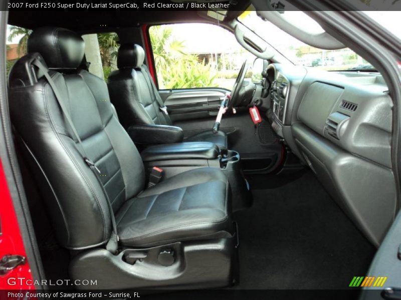 Red Clearcoat / Black Leather 2007 Ford F250 Super Duty Lariat SuperCab